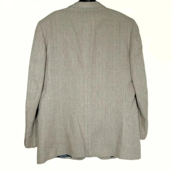 Anralfo Orsini Mens 100% Silk Sport Coat Gray Plaid Size 46  2 Button Front - Picture 2 of 8